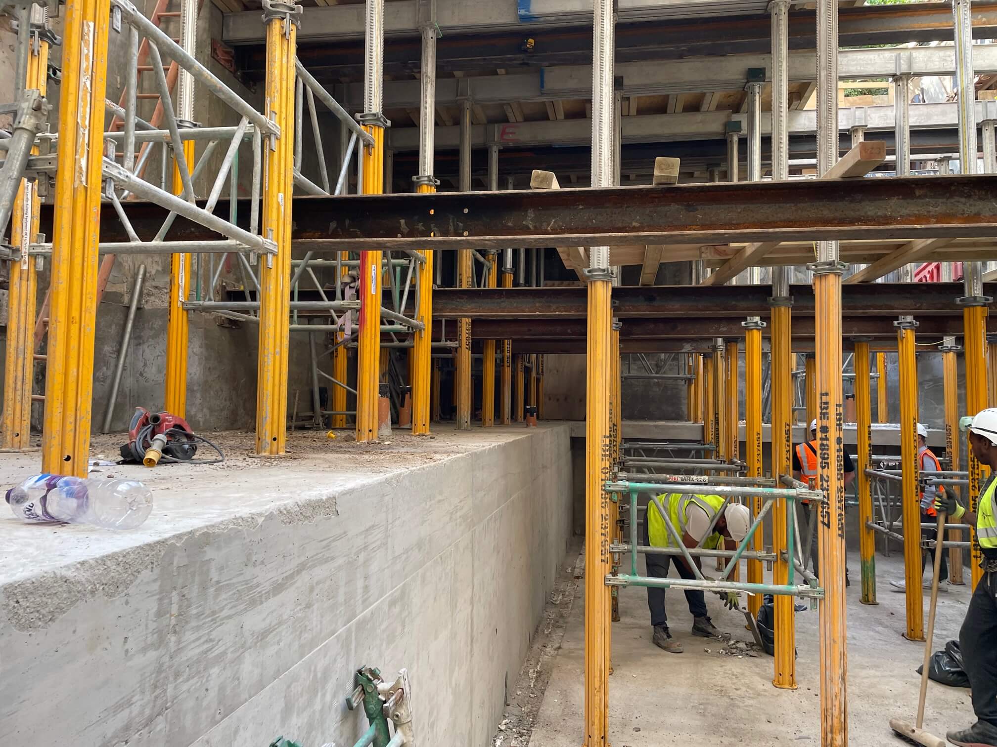 Basement construction in progress